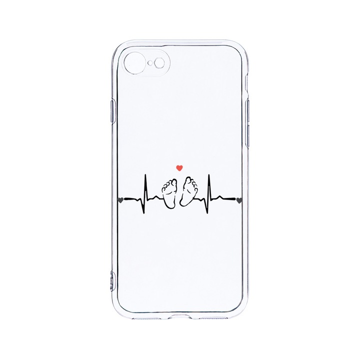 Husa BestCase® Clear Silicon 2MM, Compatibila Cu Apple iPhone SE 2, My Little Love, Antisoc, Protectie Camera, Margini ridicate pentru protectia ecranului, T 966