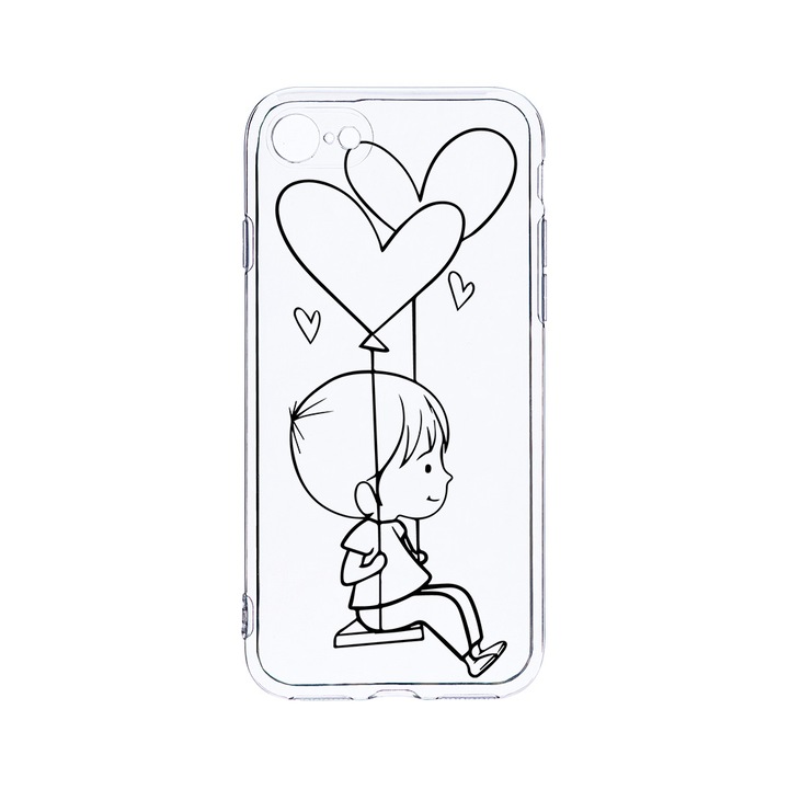 Husa BestCase® Clear Silicon 2MM, Compatibila Cu Apple iPhone SE 3, My Little Boy, Antisoc, Protectie Camera, Margini ridicate pentru protectia ecranului, T 1046