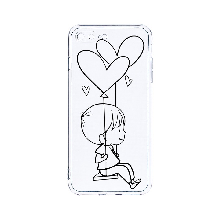 Husa BestCase® Clear Silicon 2MM, Compatibila Cu Apple iPhone 8 Plus / iPhone 7 Plus, My Little Boy, Antisoc, Protectie Camera, Margini ridicate pentru protectia ecranului, T 1046