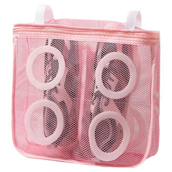 Saculet pentru spalat pantofi, FreeBiz, 30x35cm, Roz
