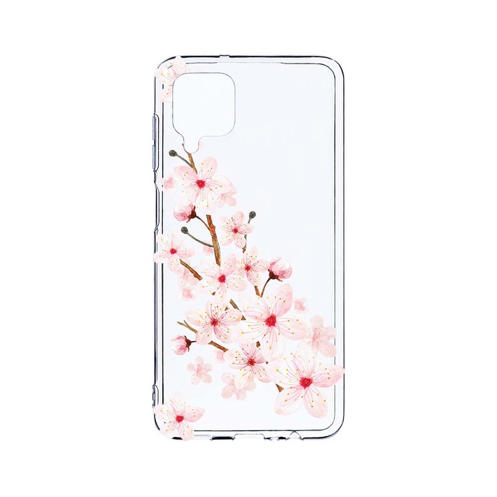 Husa BestCase® Clear Silicon 2MM, Compatibila Cu Samsung Galaxy A12 / Galaxy M12 / Galaxy F12, Spring Flower, Antisoc, Protectie Camera, Margini ridicate pentru protectia ecranului, T 62