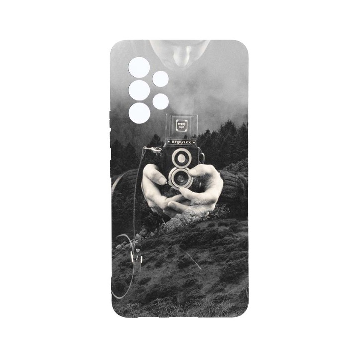 Husa BestCase® Clear Silicon 2MM, Compatibila Cu Samsung Galaxy A13 4G, Double Exposure, Antisoc, Protectie Camera, Margini ridicate pentru protectia ecranului, T 13