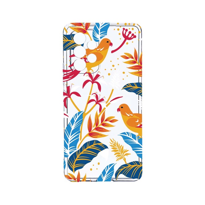 Husa BestCase® Clear Silicon 2MM, Compatibila Cu Samsung Galaxy A23 4G / Galaxy A23 5G, Colored Birds, Antisoc, Protectie Camera, Margini ridicate pentru protectia ecranului, T 769