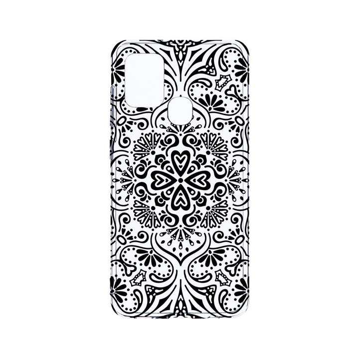 Husa BestCase® Clear Silicon 2MM, Compatibila Cu Samsung Galaxy A21s, Mandala, Antisoc, Protectie Camera, Margini ridicate pentru protectia ecranului, T 75