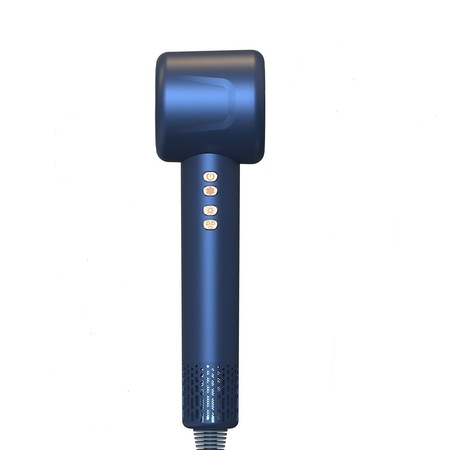 Uscator de par profesional ultra puternic, viteza de 110000RPM, putere de 2000W, 3 trepte de viteza / 4 trepte de temperatura, 3 accesorii magnetice incluse – un difuzor si doua concentratoare, Albastru