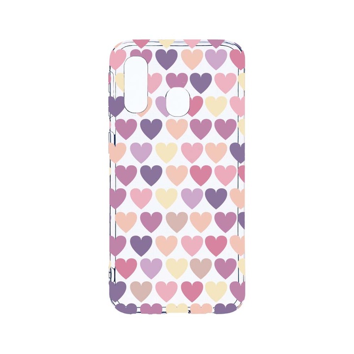 Husa BestCase® Clear Silicon 2MM, Compatibila Cu Samsung Galaxy A40, Hearth, Antisoc, Protectie Camera, Margini ridicate pentru protectia ecranului, T 34