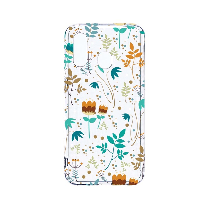 Husa BestCase® Clear Silicon 2MM, Compatibila Cu Samsung Galaxy A40, Spring Flowers, Antisoc, Protectie Camera, Margini ridicate pentru protectia ecranului, T 28