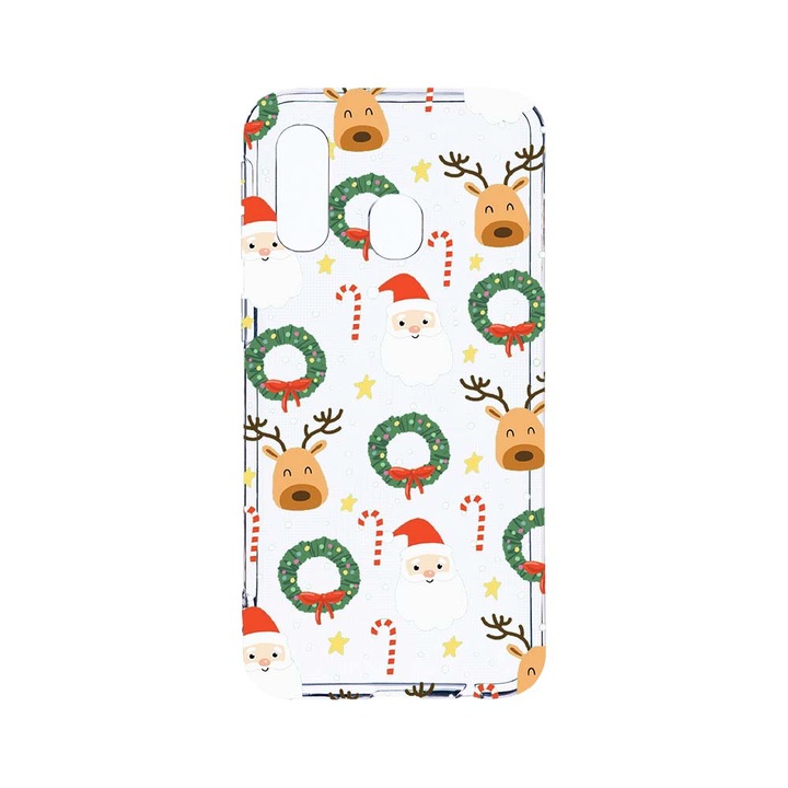 Husa BestCase® Clear Silicon 2MM, Compatibila Cu Samsung Galaxy A40, Xmas, Antisoc, Protectie Camera, Margini ridicate pentru protectia ecranului, T 350