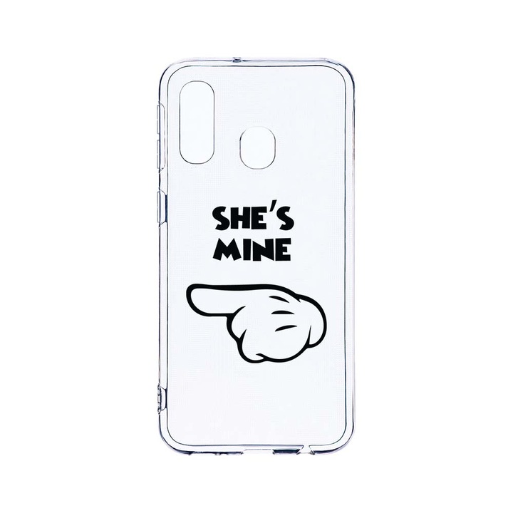 Husa BestCase® Clear Silicon 2MM, Compatibila Cu Samsung Galaxy A40, She's Mine, Antisoc, Protectie Camera, Margini ridicate pentru protectia ecranului, T 106
