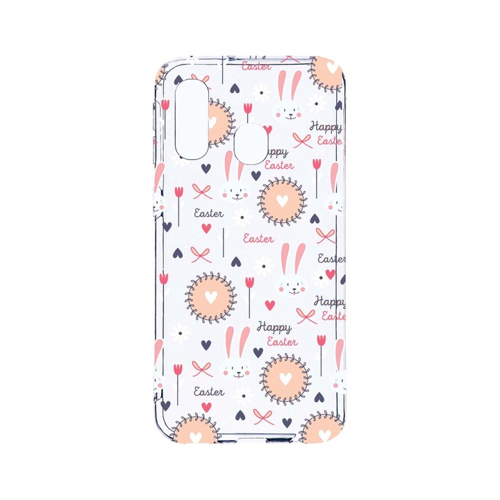 Husa BestCase® Clear Silicon 2MM, Compatibila Cu Samsung Galaxy A40, Easter, Antisoc, Protectie Camera, Margini ridicate pentru protectia ecranului, T 189