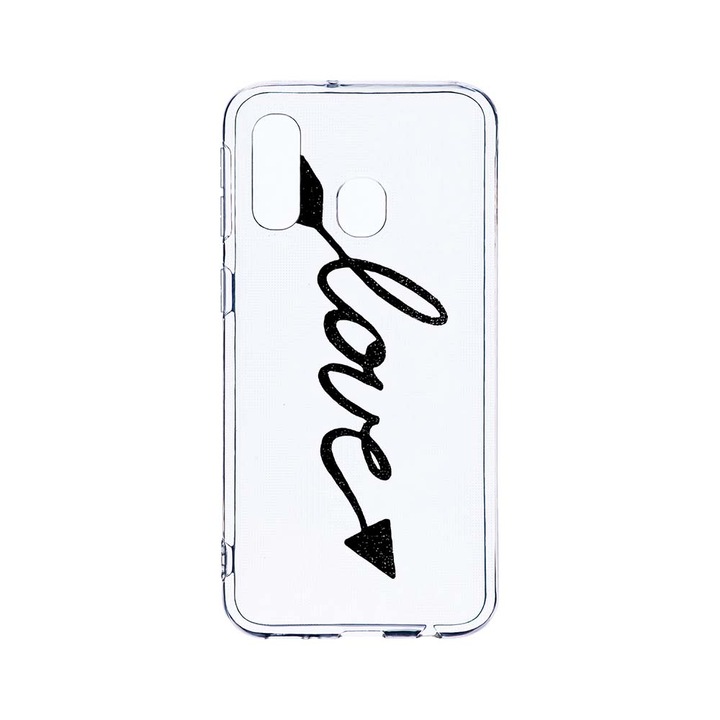 Husa BestCase® Clear Silicon 2MM, Compatibila Cu Samsung Galaxy A40, Love, Antisoc, Protectie Camera, Margini ridicate pentru protectia ecranului, T 225