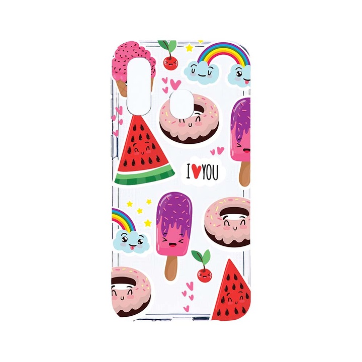 Husa BestCase® Clear Silicon 2MM, Compatibila Cu Samsung Galaxy A40, Summer Feeling, Antisoc, Protectie Camera, Margini ridicate pentru protectia ecranului, T 87