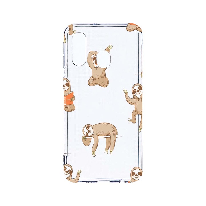 Husa BestCase® Clear Silicon 2MM, Compatibila Cu Samsung Galaxy A40, Keep Calm - Be Lazy, Antisoc, Protectie Camera, Margini ridicate pentru protectia ecranului, T 598