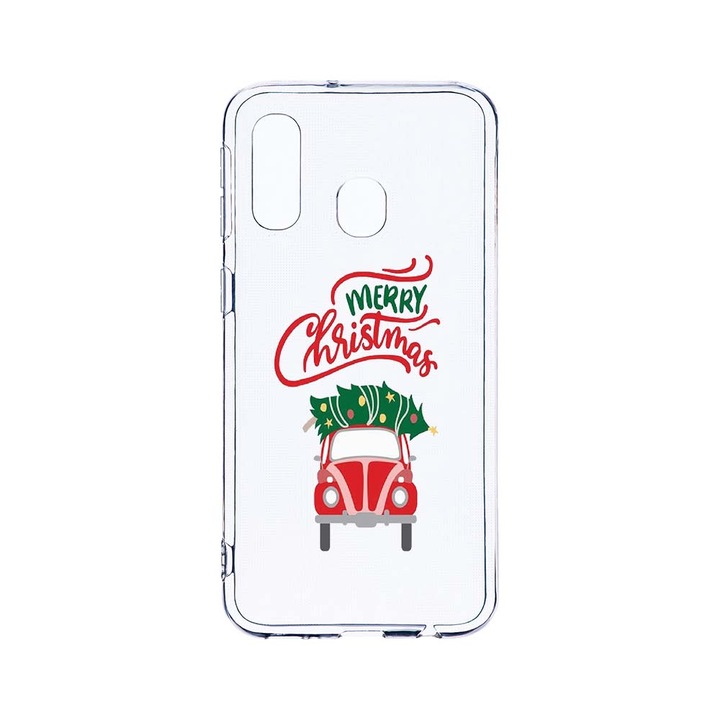 Husa BestCase® Clear Silicon 2MM, Compatibila Cu Samsung Galaxy A40, Merry Xmas, Antisoc, Protectie Camera, Margini ridicate pentru protectia ecranului, T 357
