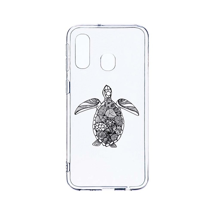 Husa BestCase® Clear Silicon 2MM, Compatibila Cu Samsung Galaxy A40, Turtle, Antisoc, Protectie Camera, Margini ridicate pentru protectia ecranului, T 750