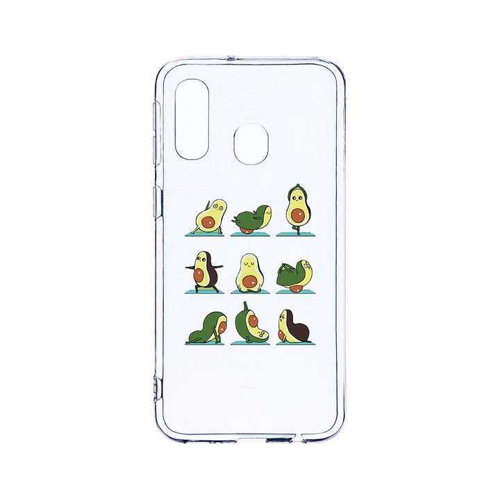 Husa BestCase® Clear Silicon 2MM, Compatibila Cu Samsung Galaxy A40, Avocado Yoga, Antisoc, Protectie Camera, Margini ridicate pentru protectia ecranului, T 752