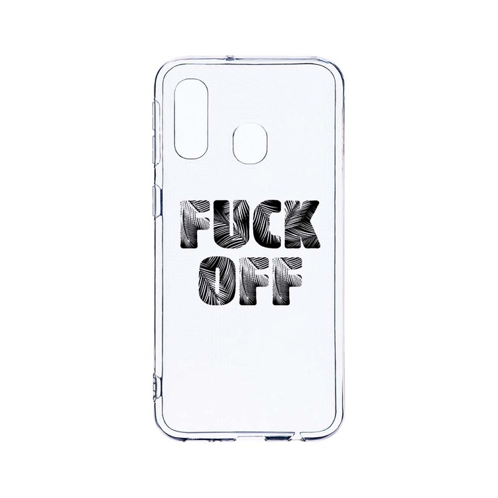 Husa BestCase® Clear Silicon 2MM, Compatibila Cu Samsung Galaxy A40, Fu Off, Antisoc, Protectie Camera, Margini ridicate pentru protectia ecranului, T 139