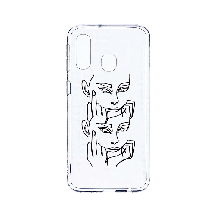 Husa BestCase® Clear Silicon 2MM, Compatibila Cu Samsung Galaxy A40, FU, Antisoc, Protectie Camera, Margini ridicate pentru protectia ecranului, T 742