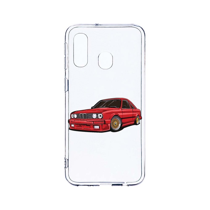 Husa BestCase® Clear Silicon 2MM, Compatibila Cu Samsung Galaxy A40, Classic Car, Antisoc, Protectie Camera, Margini ridicate pentru protectia ecranului, T 829