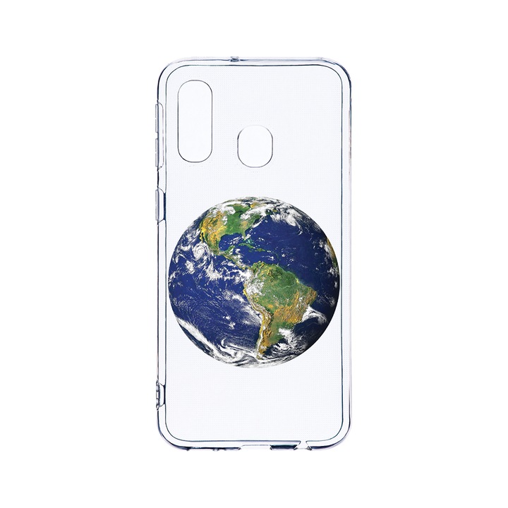 Husa BestCase® Clear Silicon 2MM, Compatibila Cu Samsung Galaxy A40, Earth, Antisoc, Protectie Camera, Margini ridicate pentru protectia ecranului, T 947