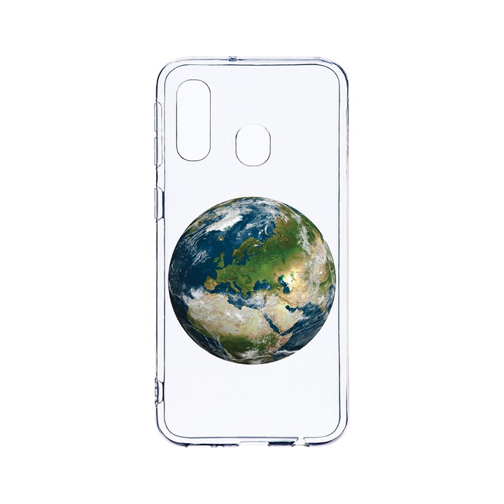 Husa BestCase® Clear Silicon 2MM, Compatibila Cu Samsung Galaxy A40, Earth, Antisoc, Protectie Camera, Margini ridicate pentru protectia ecranului, T 946
