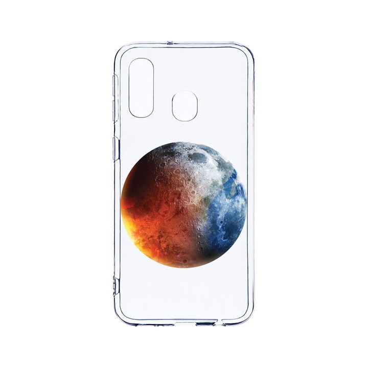 Husa BestCase® Clear Silicon 2MM, Compatibila Cu Samsung Galaxy A40, Earth, Antisoc, Protectie Camera, Margini ridicate pentru protectia ecranului, T 948