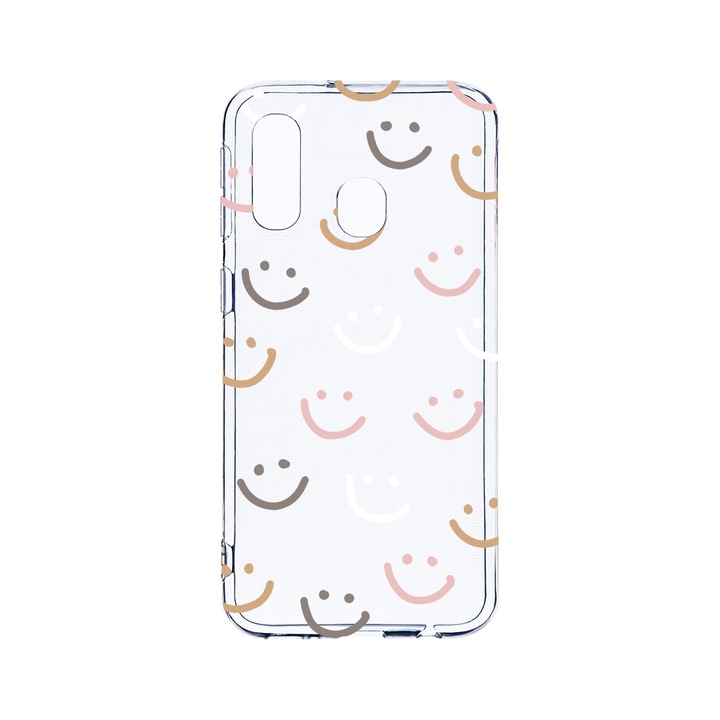 Husa BestCase® Clear Silicon 2MM, Compatibila Cu Samsung Galaxy A40, Smile Please, Antisoc, Protectie Camera, Margini ridicate pentru protectia ecranului, T 985