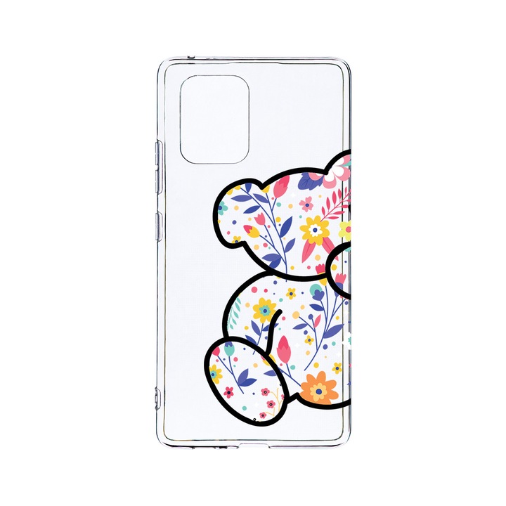 Husa BestCase® Clear Silicon 2MM, Compatibila Cu Motorola Moto G32, Flower Teddy Bear, Antisoc, Protectie Camera, Margini ridicate pentru protectia ecranului, T 983