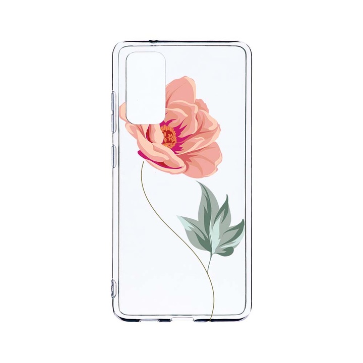 Силиконов калъф BestCase за OPPO A16, Rose, Camera Protection, Clear Silicon 2.0MM, T 127