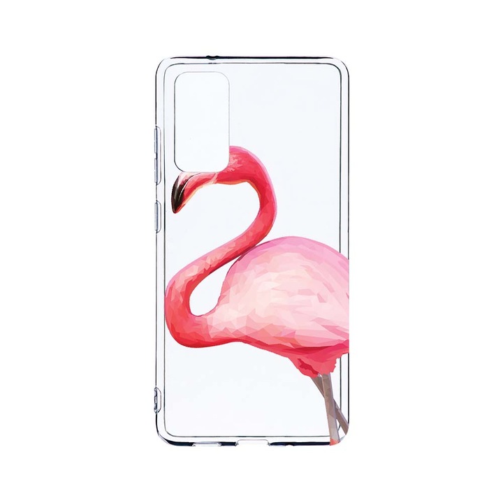 Husa BestCase® Clear Silicon 2MM, Compatibila Cu Samsung Galaxy A32 4G (2021), Flamingo, Antisoc, Protectie Camera, Margini ridicate pentru protectia ecranului, T 55