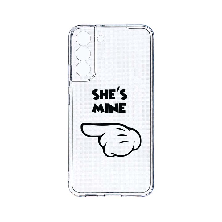 Husa BestCase® Clear Silicon 2MM, Compatibila Cu Samsung Galaxy S21 FE, She's Mine, Antisoc, Protectie Camera, Margini ridicate pentru protectia ecranului, T 106