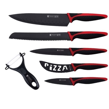 Set cutite ceramic 6 piese Imperial Collection IMDOT-5, ROSU Set cutite ceramic 6 piese Imperial Collection IMDOT-5, ROSU
