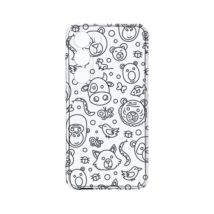 Husa BestCase® Clear Silicon 2MM, Compatibila Cu Samsung Galaxy S23, Teddy, Antisoc, Protectie Camera, Margini ridicate pentru protectia ecranului, T 131