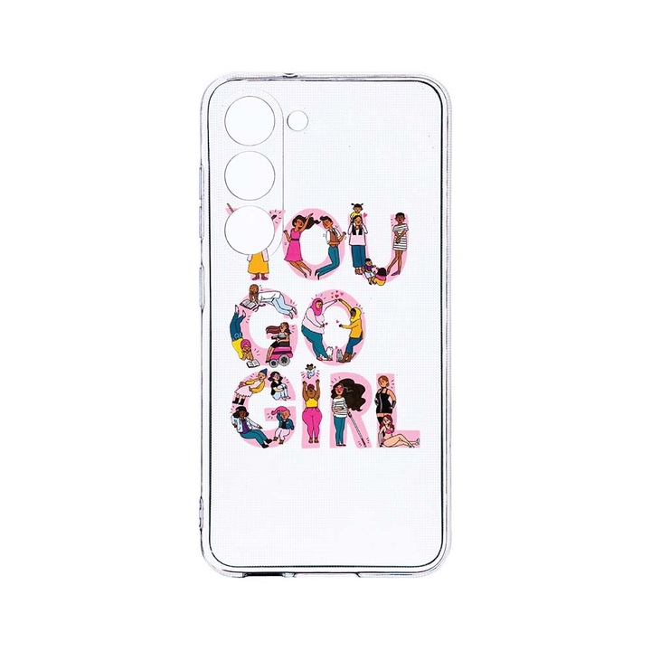 Husa BestCase® Clear Silicon 2MM, Compatibila Cu Samsung Galaxy S23 Plus, Girl Power, Antisoc, Protectie Camera, Margini ridicate pentru protectia ecranului, T 250