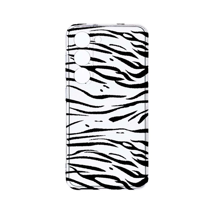 Husa BestCase® Clear Silicon 2MM, Compatibila Cu Samsung Galaxy S23 Plus, Zebra, Antisoc, Protectie Camera, Margini ridicate pentru protectia ecranului, T 134