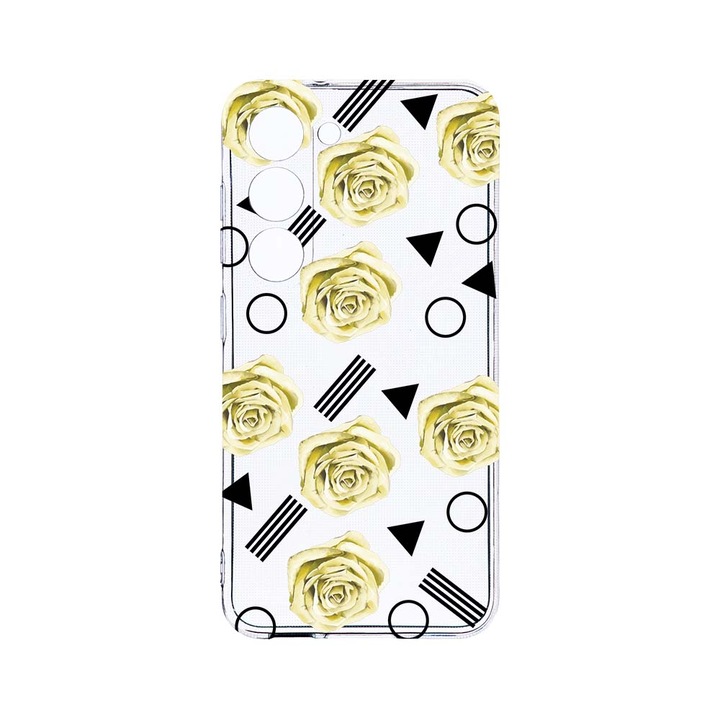 Husa BestCase® Clear Silicon 2MM, Compatibila Cu Samsung Galaxy S23 Plus, Yellow Rose, Antisoc, Protectie Camera, Margini ridicate pentru protectia ecranului, T 137