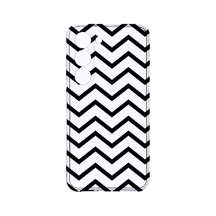 Husa BestCase® Clear Silicon 2MM, Compatibila Cu Samsung Galaxy S23 Plus, Zebra Line, Antisoc, Protectie Camera, Margini ridicate pentru protectia ecranului, T 52