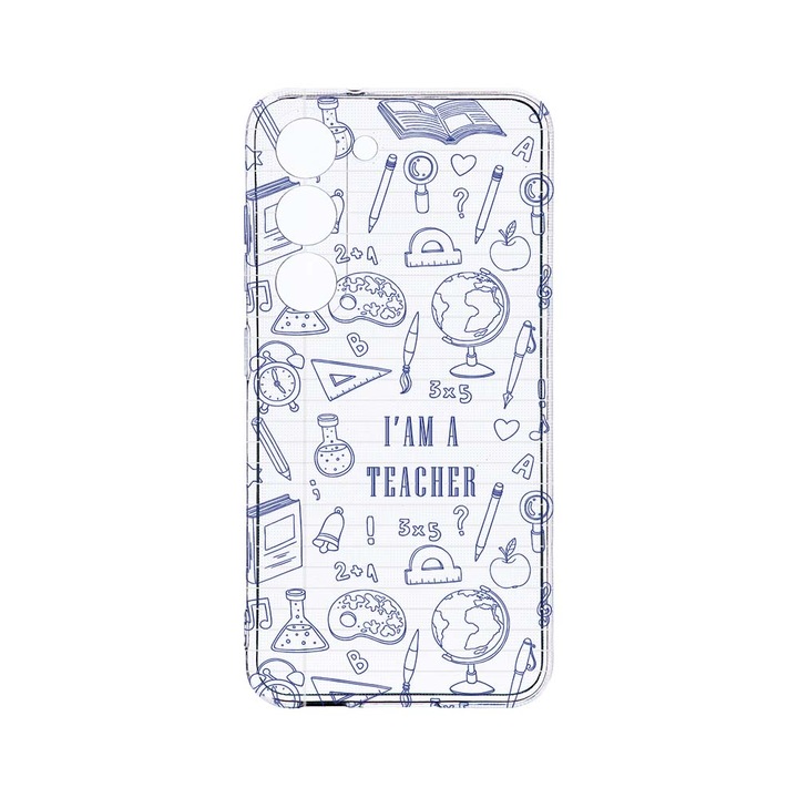 Husa BestCase® Clear Silicon 2MM, Compatibila Cu Samsung Galaxy S23, School, Antisoc, Protectie Camera, Margini ridicate pentru protectia ecranului, T 46