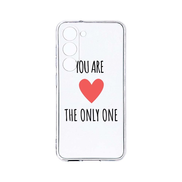Husa BestCase® Clear Silicon 2MM, Compatibila Cu Samsung Galaxy S23 Plus, You Are The Only One, Antisoc, Protectie Camera, Margini ridicate pentru protectia ecranului, T 114