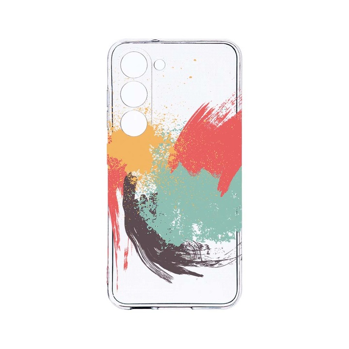 Husa BestCase® Clear Silicon 2MM, Compatibila Cu Samsung Galaxy S23 Plus, Pianting, Antisoc, Protectie Camera, Margini ridicate pentru protectia ecranului, T 44