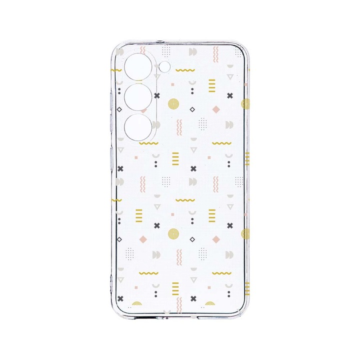 Husa BestCase® Clear Silicon 2MM, Compatibila Cu Samsung Galaxy S23 Plus, Symbols, Antisoc, Protectie Camera, Margini ridicate pentru protectia ecranului, T 178
