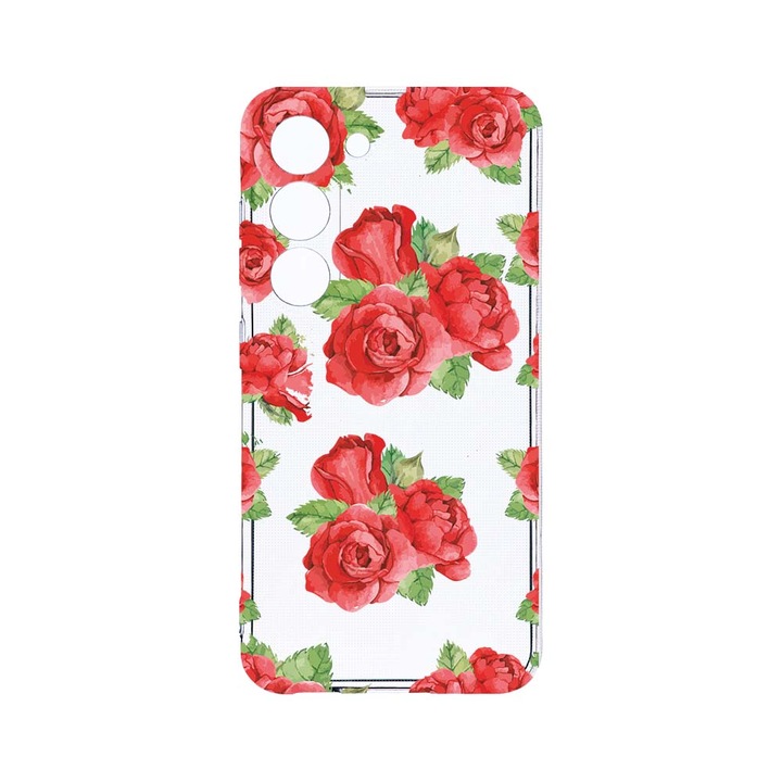 Husa BestCase® Clear Silicon 2MM, Compatibila Cu Samsung Galaxy S23 Plus, Rose, Antisoc, Protectie Camera, Margini ridicate pentru protectia ecranului, T 97