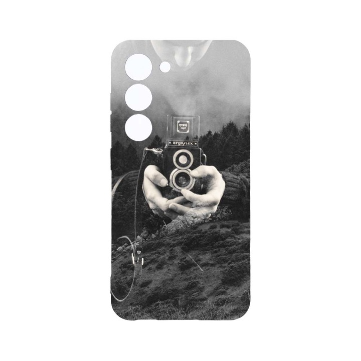 Husa BestCase® Clear Silicon 2MM, Compatibila Cu Samsung Galaxy S23 Plus, Double Exposure, Antisoc, Protectie Camera, Margini ridicate pentru protectia ecranului, T 13