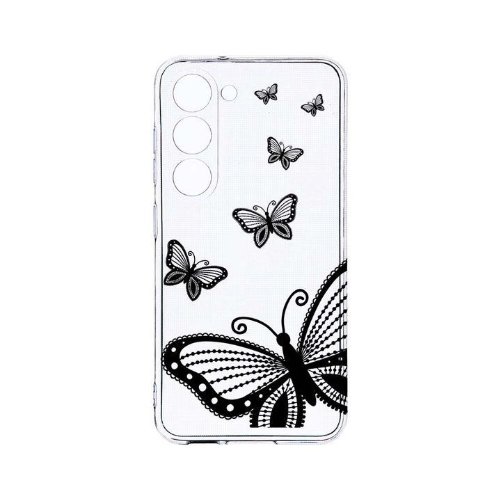 Husa BestCase® Clear Silicon 2MM, Compatibila Cu Samsung Galaxy S23, Flowers, Antisoc, Protectie Camera, Margini ridicate pentru protectia ecranului, T 79