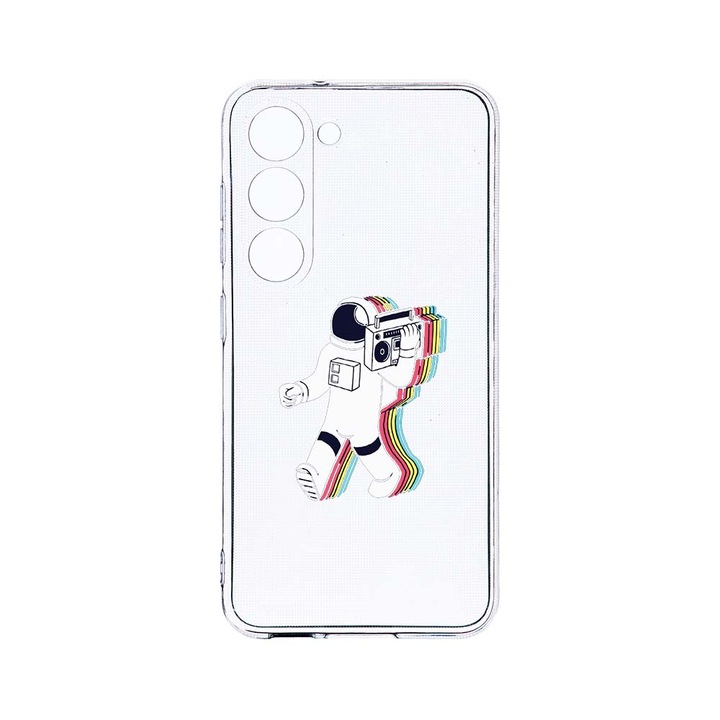 Husa BestCase® Clear Silicon 2MM, Compatibila Cu Samsung Galaxy S23 Plus, Walk On Moon, Antisoc, Protectie Camera, Margini ridicate pentru protectia ecranului, T 467