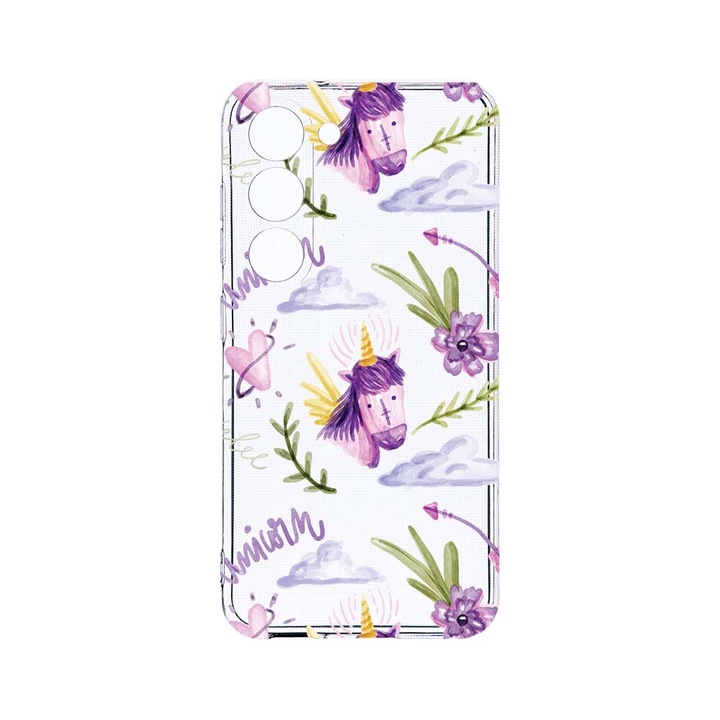 Husa BestCase® Clear Silicon 2MM, Compatibila Cu Samsung Galaxy S23 Plus, Unicorn, Antisoc, Protectie Camera, Margini ridicate pentru protectia ecranului, T 89