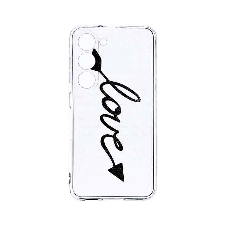 Husa BestCase® Clear Silicon 2MM, Compatibila Cu Samsung Galaxy S23, Love, Antisoc, Protectie Camera, Margini ridicate pentru protectia ecranului, T 225