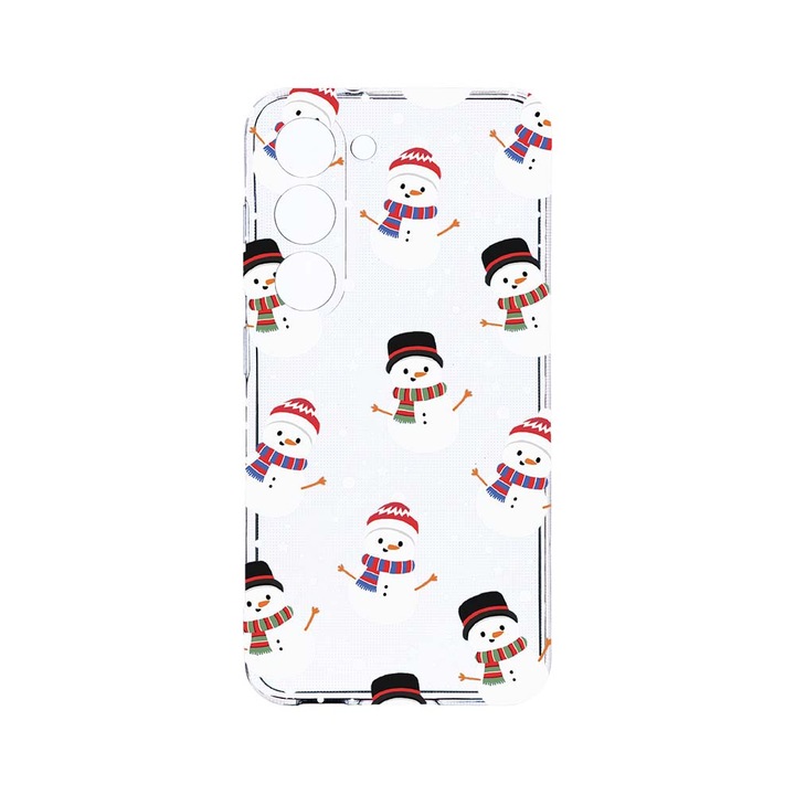 Husa BestCase® Clear Silicon 2MM, Compatibila Cu Samsung Galaxy S23 Plus, Snowman, Antisoc, Protectie Camera, Margini ridicate pentru protectia ecranului, T 351