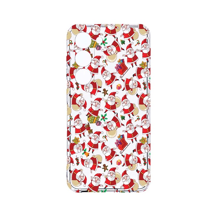 Husa BestCase® Clear Silicon 2MM, Compatibila Cu Samsung Galaxy S23 Plus, Xmas - Santa Claus, Antisoc, Protectie Camera, Margini ridicate pentru protectia ecranului, T 315
