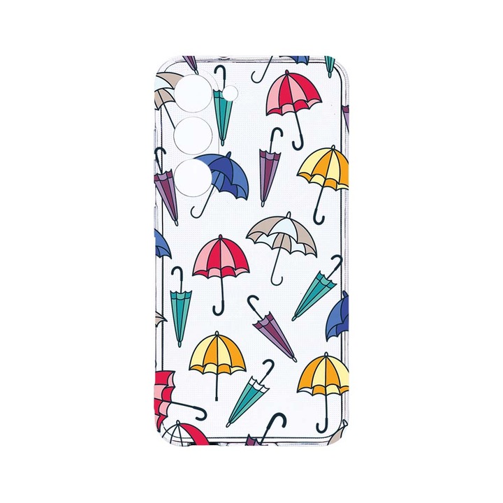 Husa BestCase® Clear Silicon 2MM, Compatibila Cu Samsung Galaxy S23, Umbrella, Antisoc, Protectie Camera, Margini ridicate pentru protectia ecranului, T 159